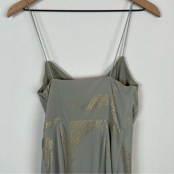 Free People Pretty Tough Venus Draped Metallic Party Dress 2 - Picture 8 of 14